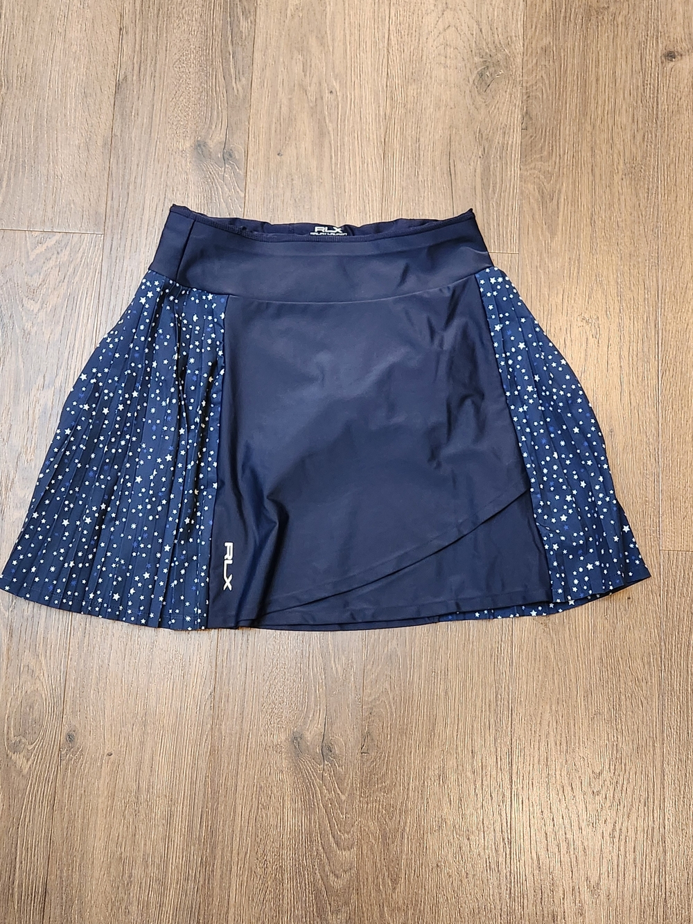 RLX Ralph Lauren Stars Side Pleated Performance Skort — Size Small